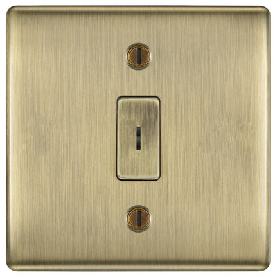 BG Nexus Metal Antique Brass 2 Way Single Pole Secret Key Switch NAB12KY by British General (BG-NAB12KY)