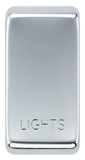BG RRLTPC Nexus Grid Rocker Embossed (LIGHTS) - Polished Chrome