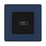 BG Evolve Matt Blue PCDDBHDMI1B 1 Gang Single HDMI Socket by British General (BG-PCDDBEMS2B+EMHDMIB)