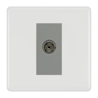 BG White Moulded Co-axial Socket NWM60G by BG Nexus (BG-NWM60G)