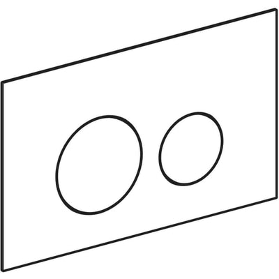 Geberit Sigma40 Round WC Dual Flush Plate - Matt Black - 115.628.14.1 by Geberit (Geberit-115.628.14.1)
