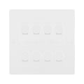 BG Evolve Pearlescent White 8 Gang Trailing Edge LED Dimmer Light Switch 2 Way Custom Switch