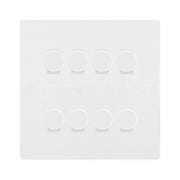 BG Evolve Pearlescent White 8 Gang Trailing Edge LED Dimmer Light Switch 2 Way Custom Switch by British General (Evolve-PW-CUSTOM-8GANG-8xDIMMER-2WAY)