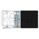 BG Screwless Matt Black 20A 16AX 2 Way Triple Light Switch FFB43 with 35mm Steel Back Box