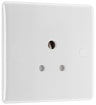 BG 829 Moulded Round Edge | White | 1 Gang 5A Unswitched Round Pin Socket by British General (BG-829)