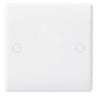 BG 894 Moulded Round Edge | White | 1 Gang Blank Plate by British General (BG-894)