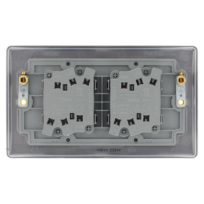 BG Nexus Antique Brass 4 Gang 20A 16AX 2 Way Light Switch NAB44 with 35mm Steel Back Box
