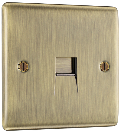 BG NABBTM1 Nexus Metal Antique Brass 1 Gang Master Telephone Socket