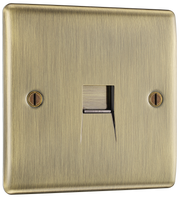 BG NABBTM1 Nexus Metal Antique Brass 1 Gang Master Telephone Socket by British General (BG-NABBTM1-Shopify-SA_1)
