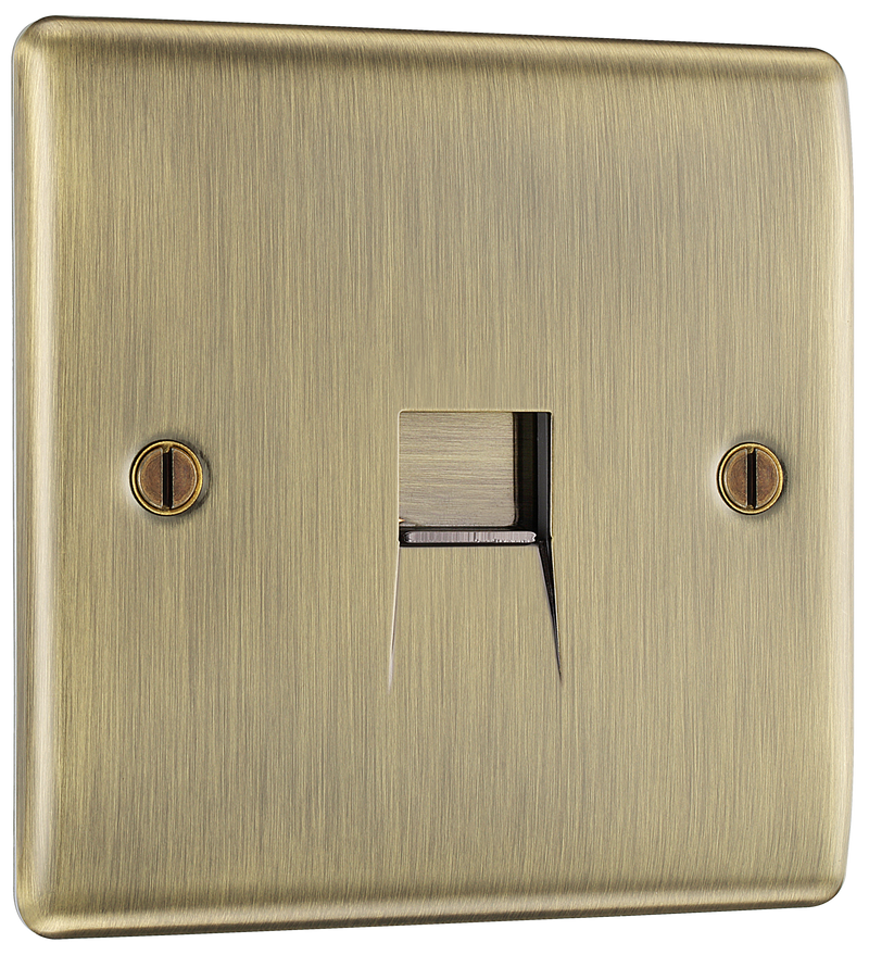 BG NABBTM1 Nexus Metal Antique Brass 1 Gang Master Telephone Socket