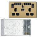 BG Evolve Double USB Socket with WiFi Extender PCDSB22UWRB with 35mm Steel Back Box