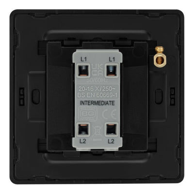 BG Evolve Matt Blue Intermediate Edge to Edge Rocker Switch PCDDB13EB with 35mm Steel Back Box