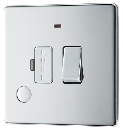 FPC53 Front - This 13A fused and switched connection unit with power indicator from British General provides an outlet from the mains containing the fuse ideal for spur circuits and hardwired appliances.