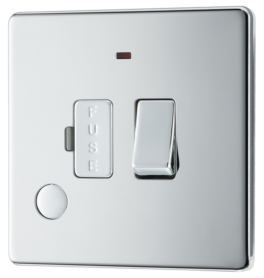 FPC53 Front - This 13A fused and switched connection unit with power indicator from British General provides an outlet from the mains containing the fuse ideal for spur circuits and hardwired appliances.