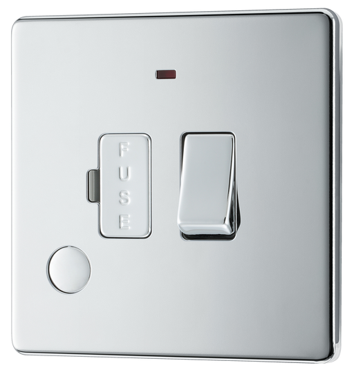 FPC53 Front - This 13A fused and switched connection unit with power indicator from British General provides an outlet from the mains containing the fuse ideal for spur circuits and hardwired appliances.