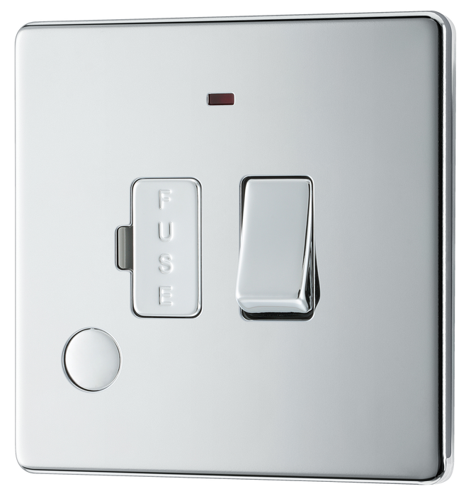 FPC53 Front - This 13A fused and switched connection unit with power indicator from British General provides an outlet from the mains containing the fuse ideal for spur circuits and hardwired appliances.