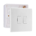 BG Nexus 13A 2 Pole Switched Fused Connection Unit White & 32mm Pattress Back Box