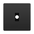 BG Evolve Black Chrome Flex Outlet Socket Black Insert PCDBCFLEXB