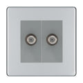 BG Screwless Polished Chrome Double Satellite Socket FPC642G