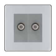BG Screwless Polished Chrome Double Satellite Socket FPC642G by British General (BG-FPC642G)