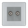 BG Screwless Polished Chrome Double Satellite Socket FPC642G by British General (BG-FPC642G)
