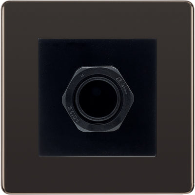BG Screwless Black Nickel 45A Flex Outlet Euro Module | Black Insert by British General (BG-FBNEMS2+EM45AFO)