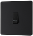 PCDMB14B Front - This Evolve Matt Black bell push switch from British General is ideal for use where access is restricted such as office buildings or hospitals, where visitors need to let those inside know they have arrived.
