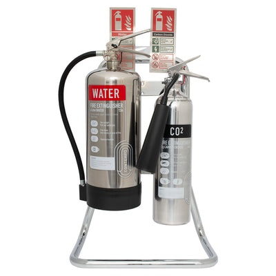 Double Chrome Extinguisher Stand - UltraFire