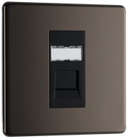 BG FBNRJ451 Nexus Screwless Flat-Plate Single RJ45 Data Outlet Black Nickel by British General (BG-FBNRJ451-Shopify-SA_1)