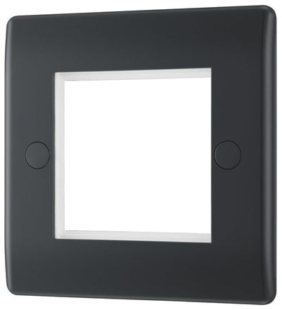 BG PMEMS2 Part M | 2 Module Square Euro Module Front Plate by British General (BG-PMEMS2)