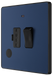 PCDDB52B Side -This Evolve Matt Blue 13A fused and switched connection unit from British General with power indicator provides an outlet from the mains containing the fuse, ideal for spur circuits and hardwired appliances.