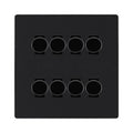BG Evolve Matt Black 8 Gang Trailing Edge LED Dimmer Light Switch 2 Way Custom Switch