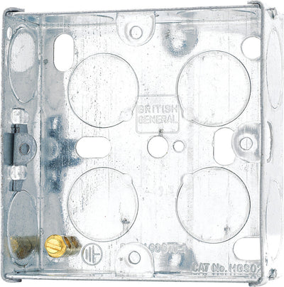 BG HGS02 1 Gang 25mm Steel Knockout Box by British General (BG-HGS02)