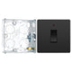 BG Evolve Black Chrome 20A Double Pole Switch with Neon PCDBC31B with 25mm Steel Back Box