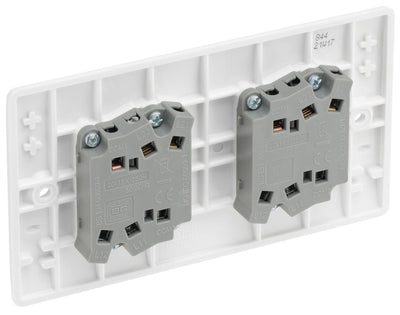 BG 844 Moulded Round Edge | White | 4 Gang 10AX 2 Way Plate Switch by British General (BG-844)