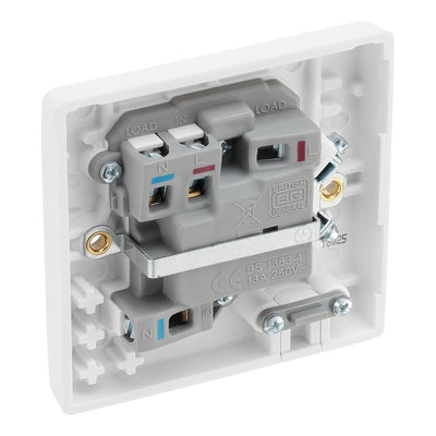 BG Nexus 13A 2 Pole Switched Spur + Neon + Cable Outlet & 50mm Pattress Back Box