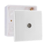 BG Electrical Single Isolated Co-Axial TV Socket Outlet & 32mm Pattress Back Box by British General (BG-862+891)