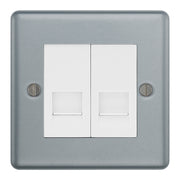 BG MC5BTM2 Metal Clad | 2 Gang Telephone Master Socket by British General (BG-MC5BTM2)