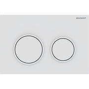 Geberit Omega20 Round WC Dual Flush Plate - Matt White - 115.085.01.1 by Geberit (Geberit-115.085.01.1)