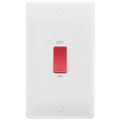 BG 873 Moulded Round Edge | White | 2 Gang 45A 2 Pole Cooker Switch