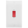 BG 873 Moulded Round Edge | White | 2 Gang 45A 2 Pole Cooker Switch by British General (BG-873)