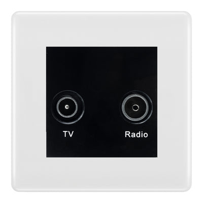BG Nexus White Moulded TV & FM Socket NWM66B by BG Nexus (BG-NWM66B)