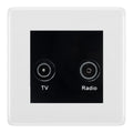 BG Nexus White Moulded TV & FM Socket NWM66B
