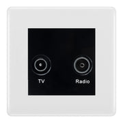 BG Nexus White Moulded TV & FM Socket NWM66B by BG Nexus (BG-NWM66B)