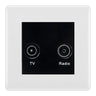 BG Nexus White Moulded TV & FM Socket NWM66B by BG Nexus (BG-NWM66B)