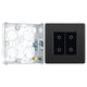 BG Evolve Black Chrome Double Master Touch Dimmer Switch PCDBCTDM2B with 25mm Steel Back Box