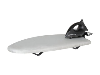Corby Sutton Table Top Ironing Centre in Light Grey with Sherwood 1200W Dry Iron - UK Plug
