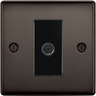 BG Nexus Metal Black Nickel Co-axial Socket NBN60B by British General (BG-NBN60B)