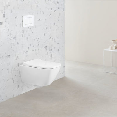 Geberit Smyle Square Rimless Compact Wall-Hung WC 490mm - 500.379.01.1 by Geberit (Geberit-500.379.01.1)