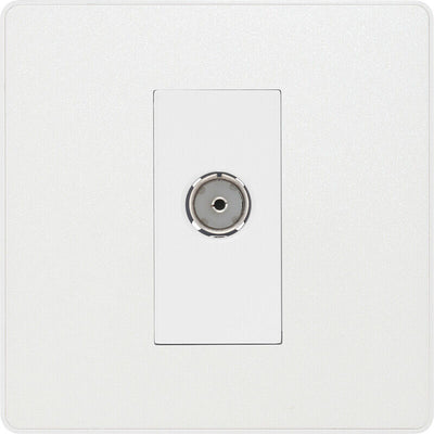 Switches: BG Evolve Pearlescent White Screwless Switches & Sockets White Insert Full Range PCDCL12W - Single Light Switch 20A by British General (BG-EVOLVE-PEARLESCENT-WHITE-PCDCL12W)